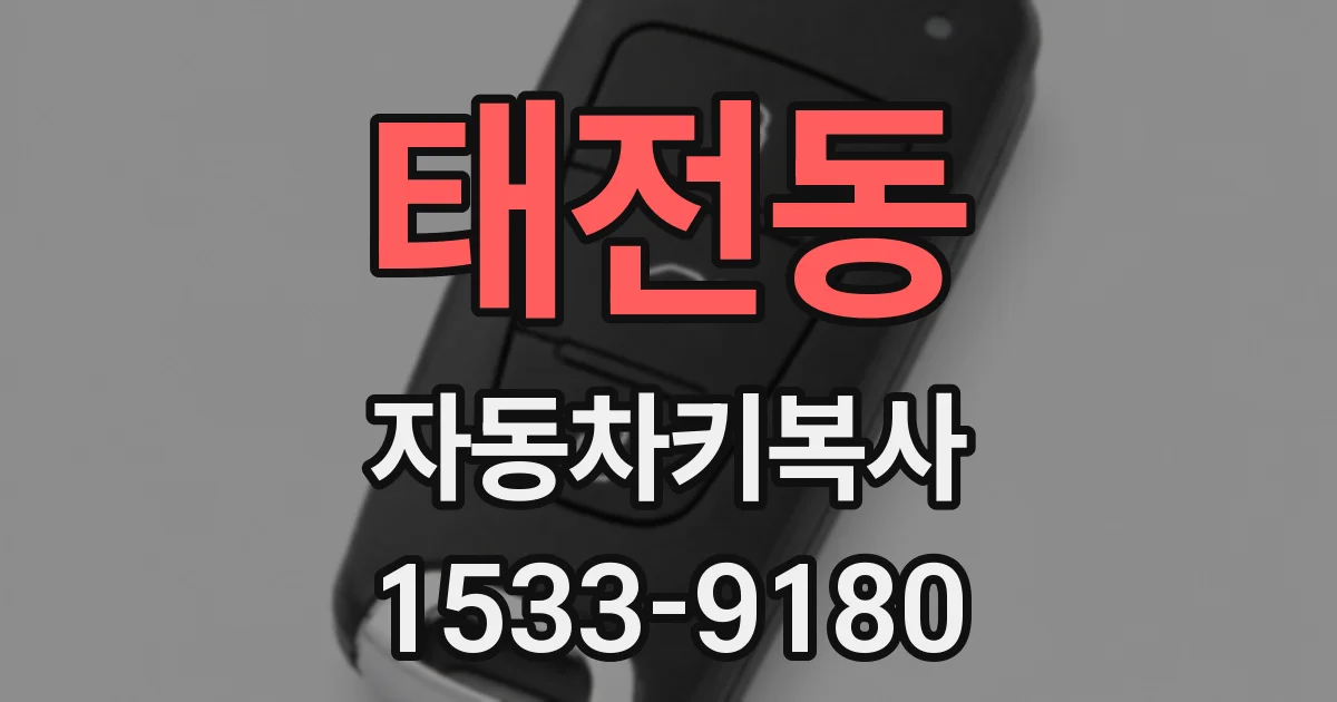 태전동 자동차키복사