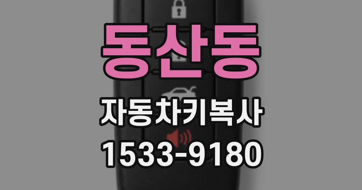 동산동 자동차키복사