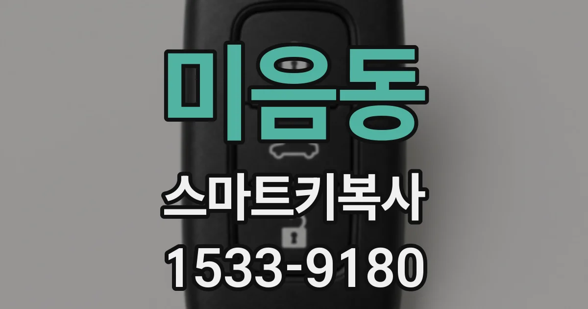 미음동 스마트키복사