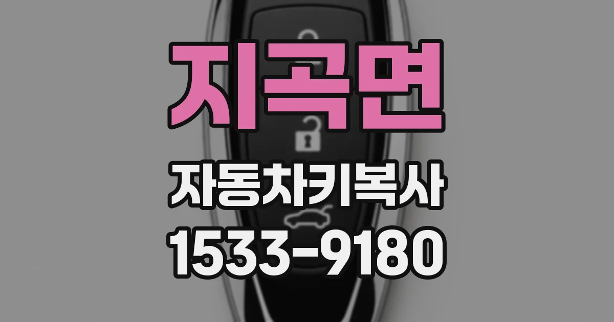 지곡면 자동차키복사