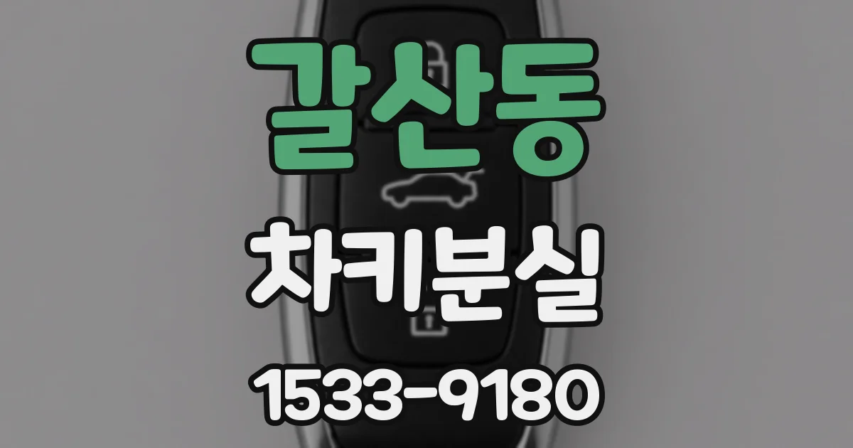 갈산동 차키분실