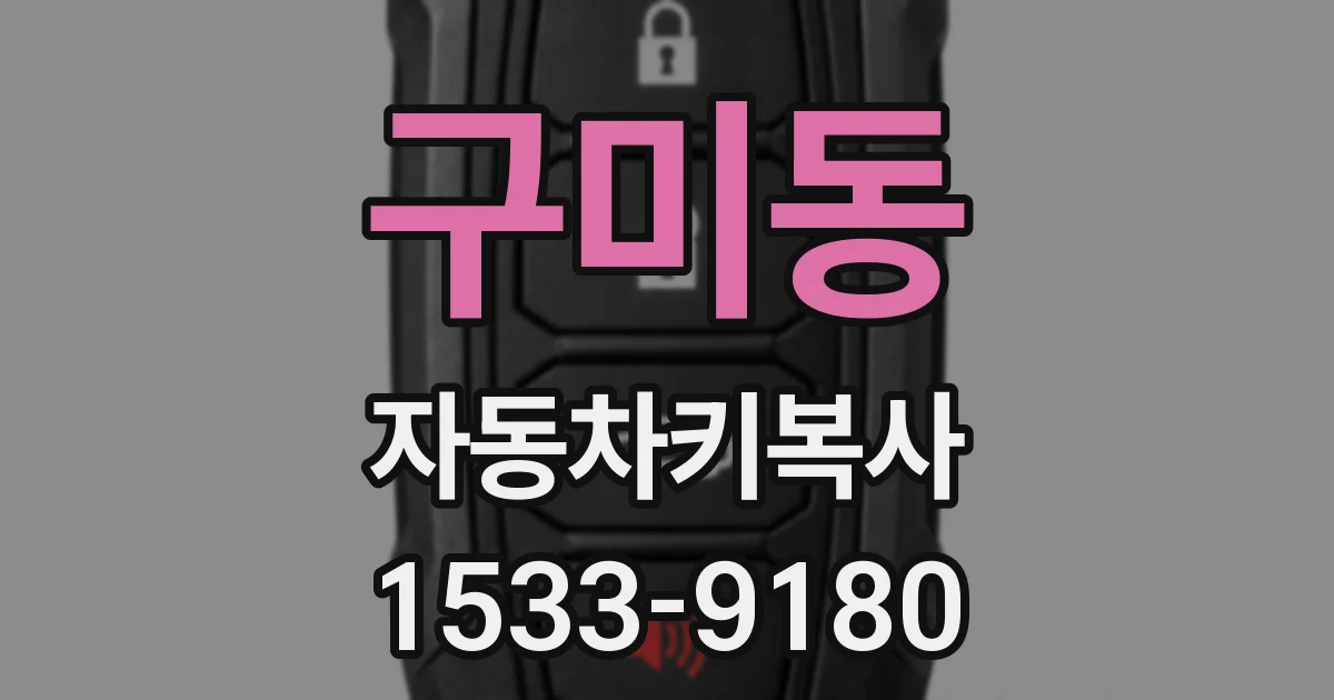 구미동 자동차키복사
