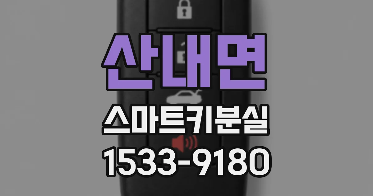 산내면 스마트키분실