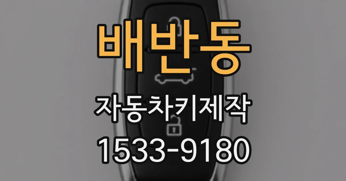 배반동 자동차키제작