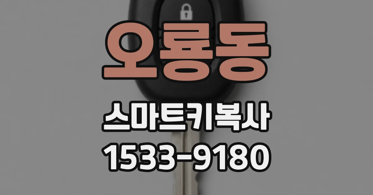 오룡동 스마트키복사