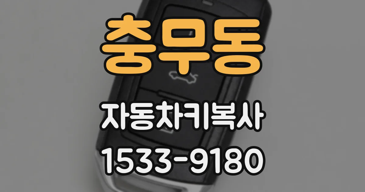 충무동 자동차키복사