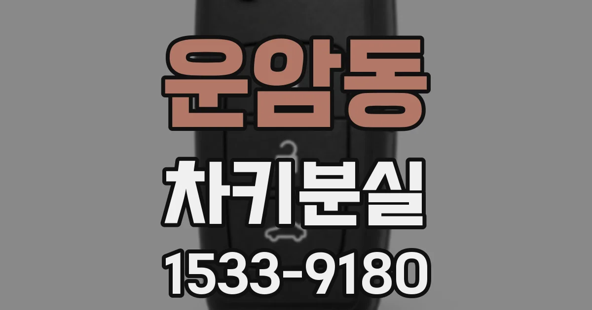 운암동 차키분실