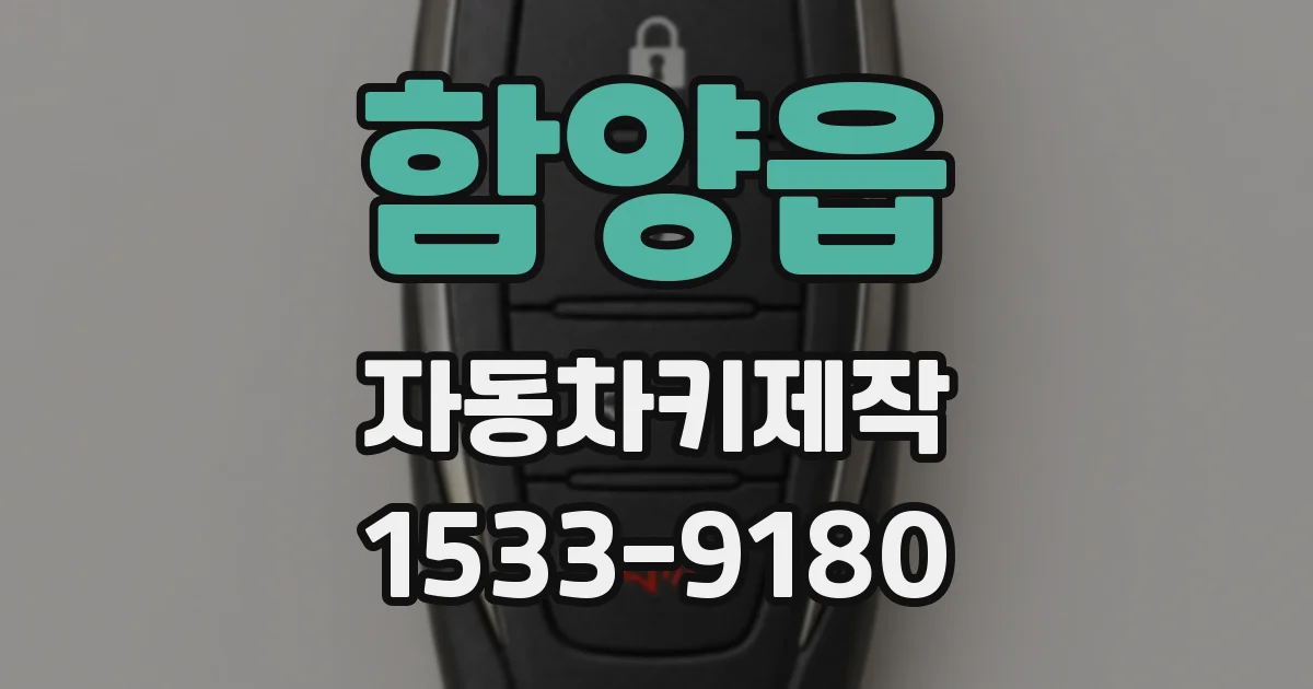 함양읍 자동차키제작