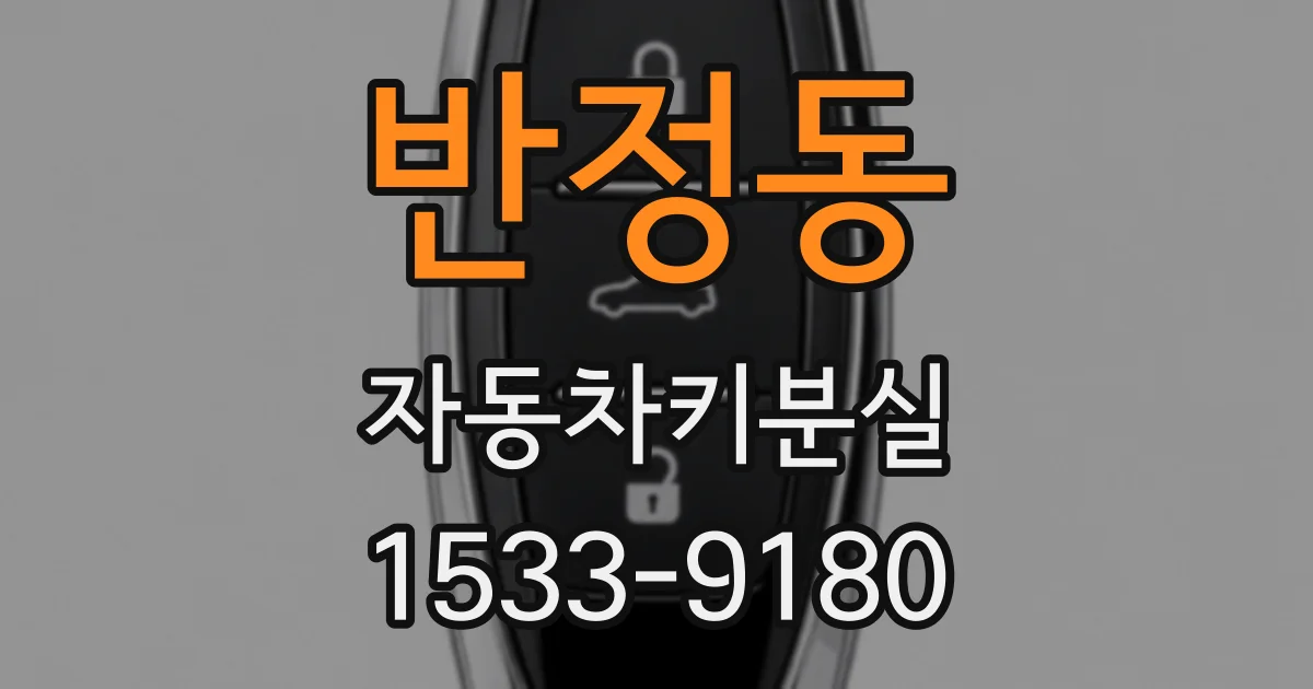 반정동 자동차키분실