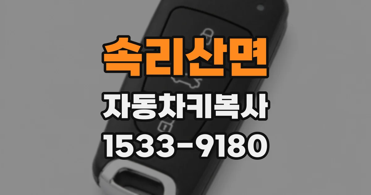 속리산면 자동차키복사