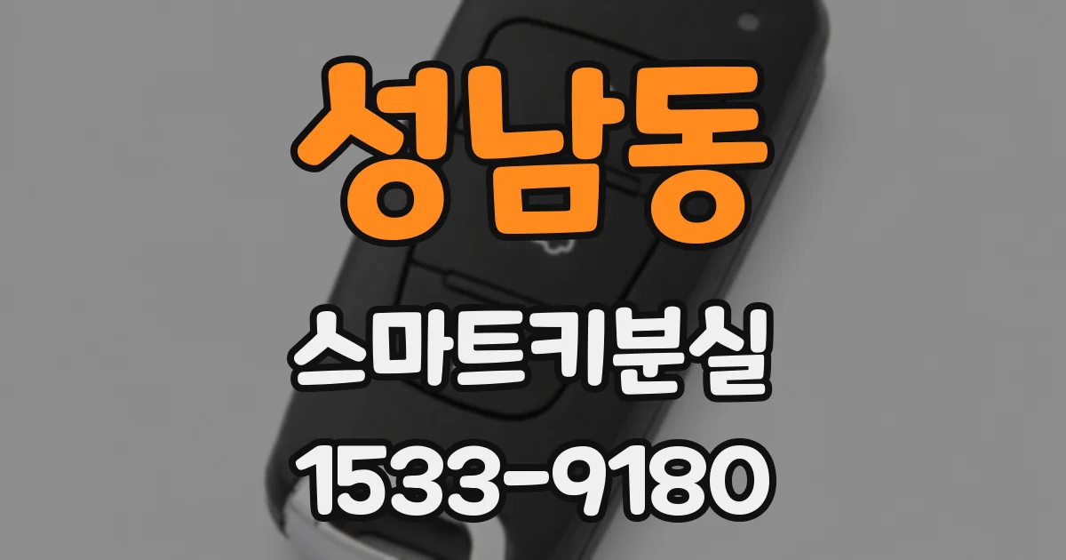 성남동 스마트키분실