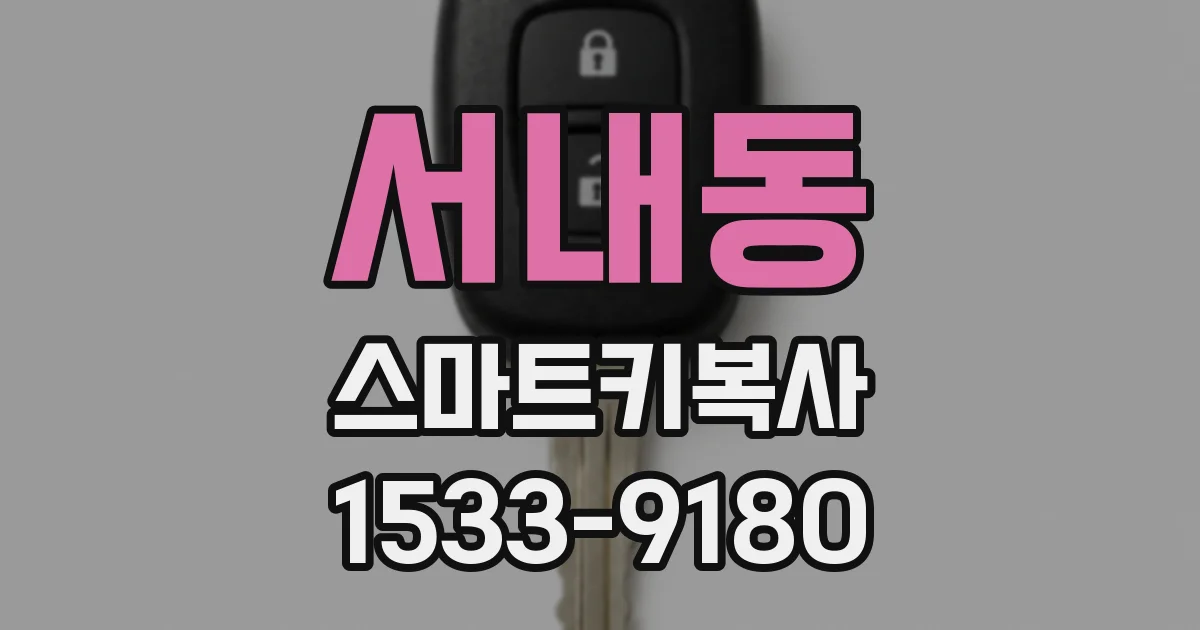 서내동 스마트키복사