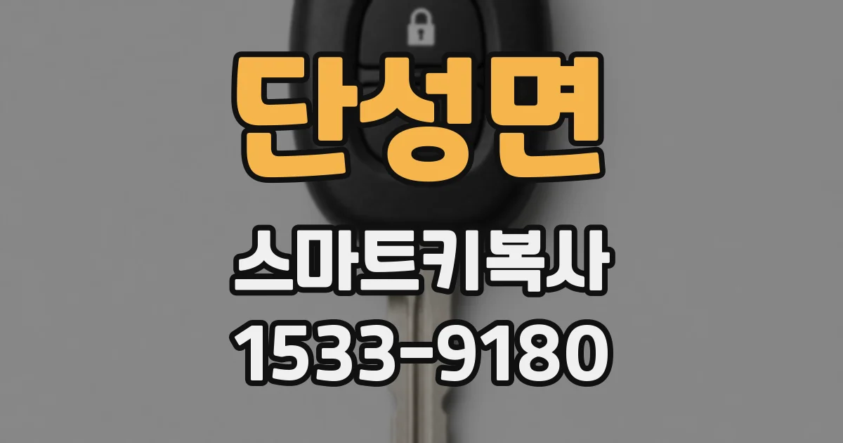 단성면 스마트키복사