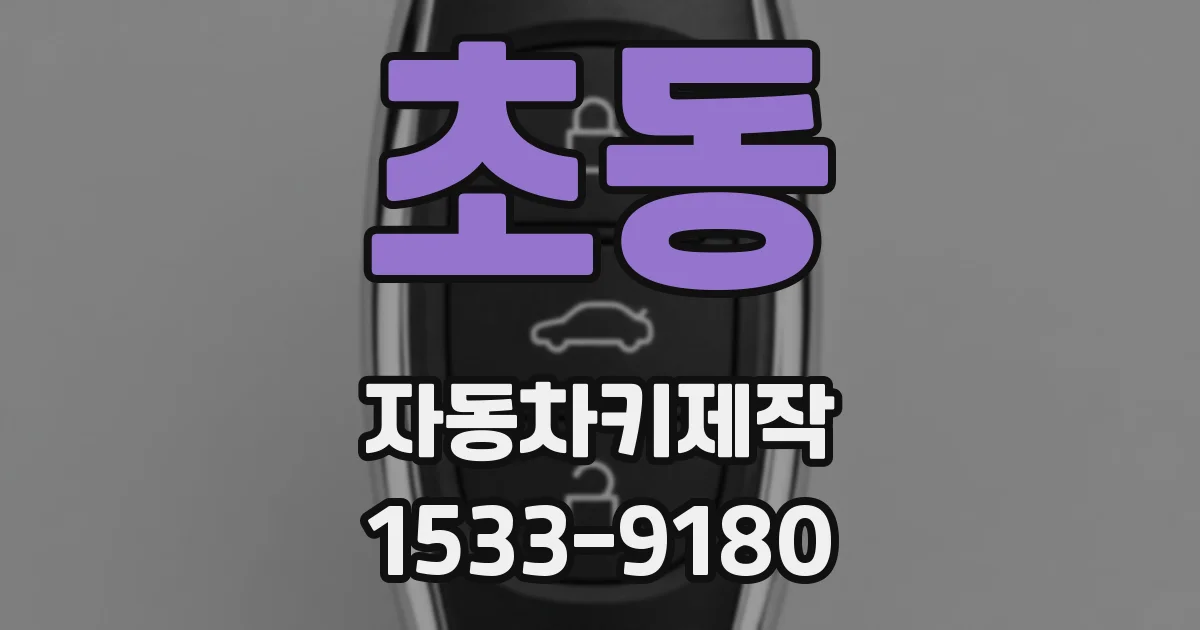 초동 자동차키제작