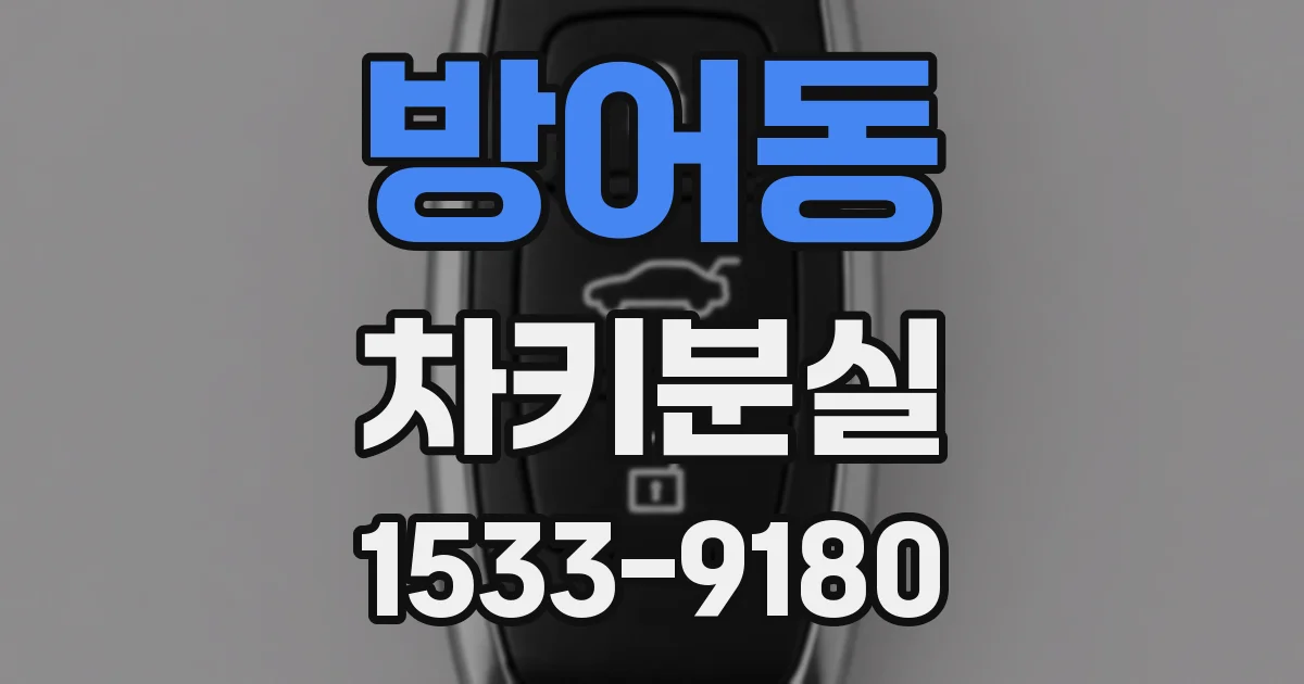 방어동 차키분실