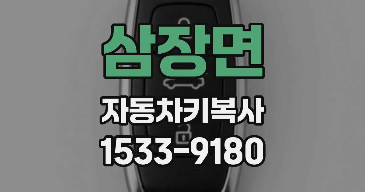 삼장면 자동차키복사