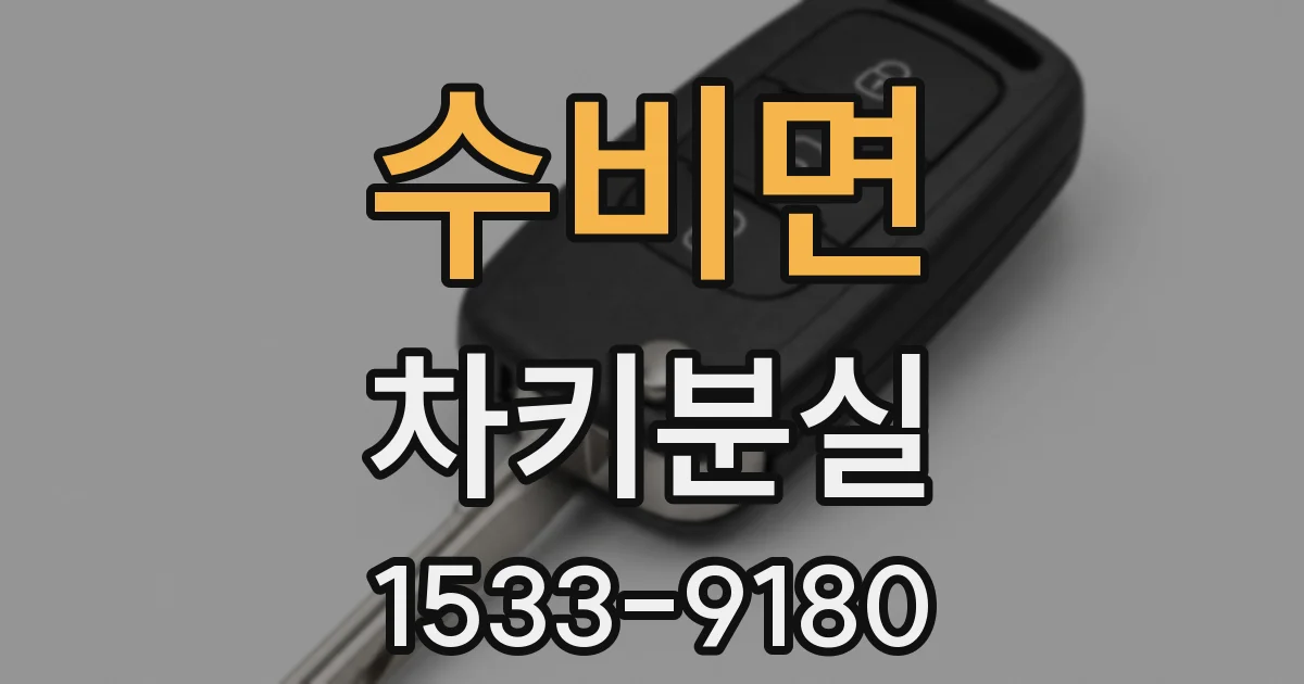 수비면 차키분실
