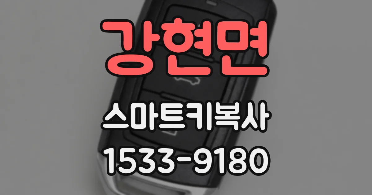 강현면 스마트키복사