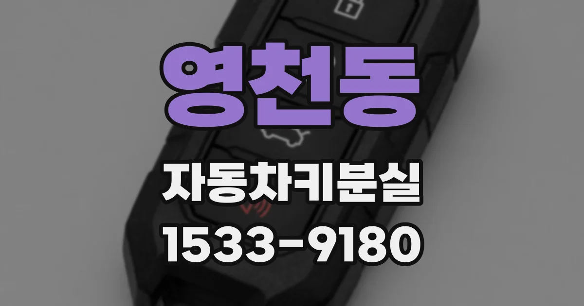 영천동 자동차키분실
