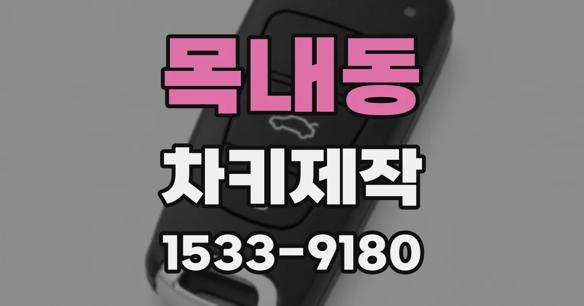 목내동 차키제작