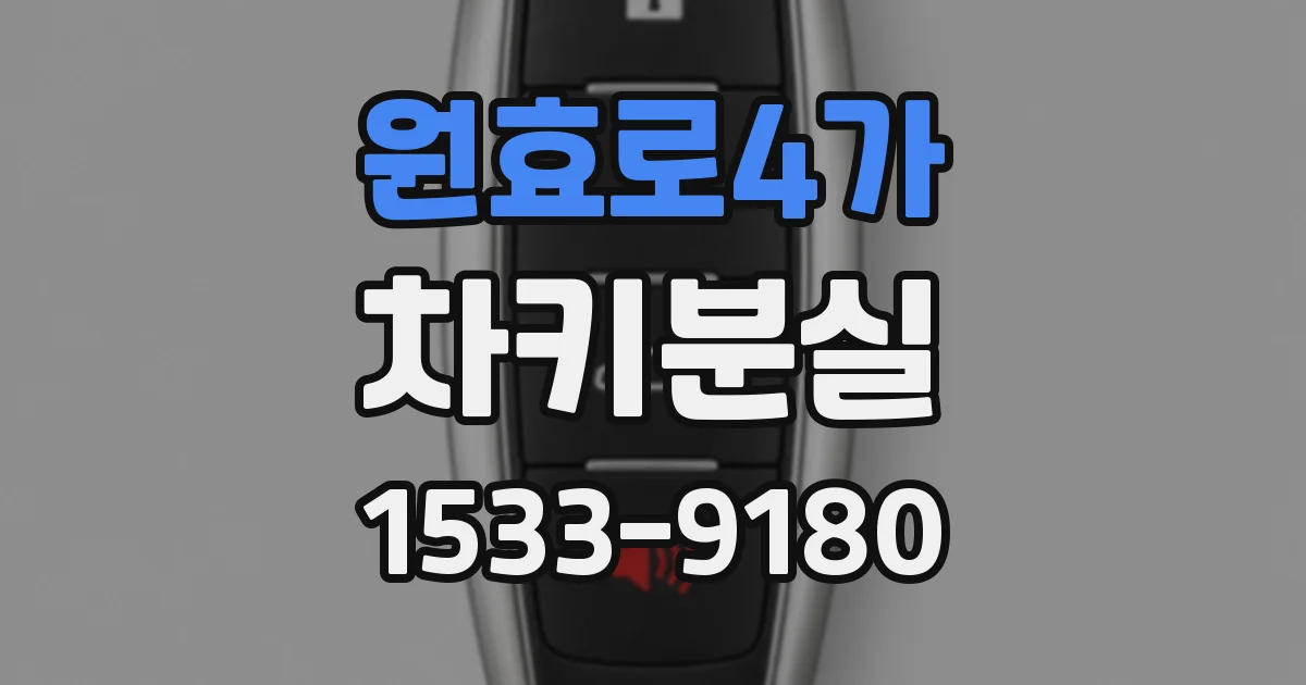 원효로4가 차키분실