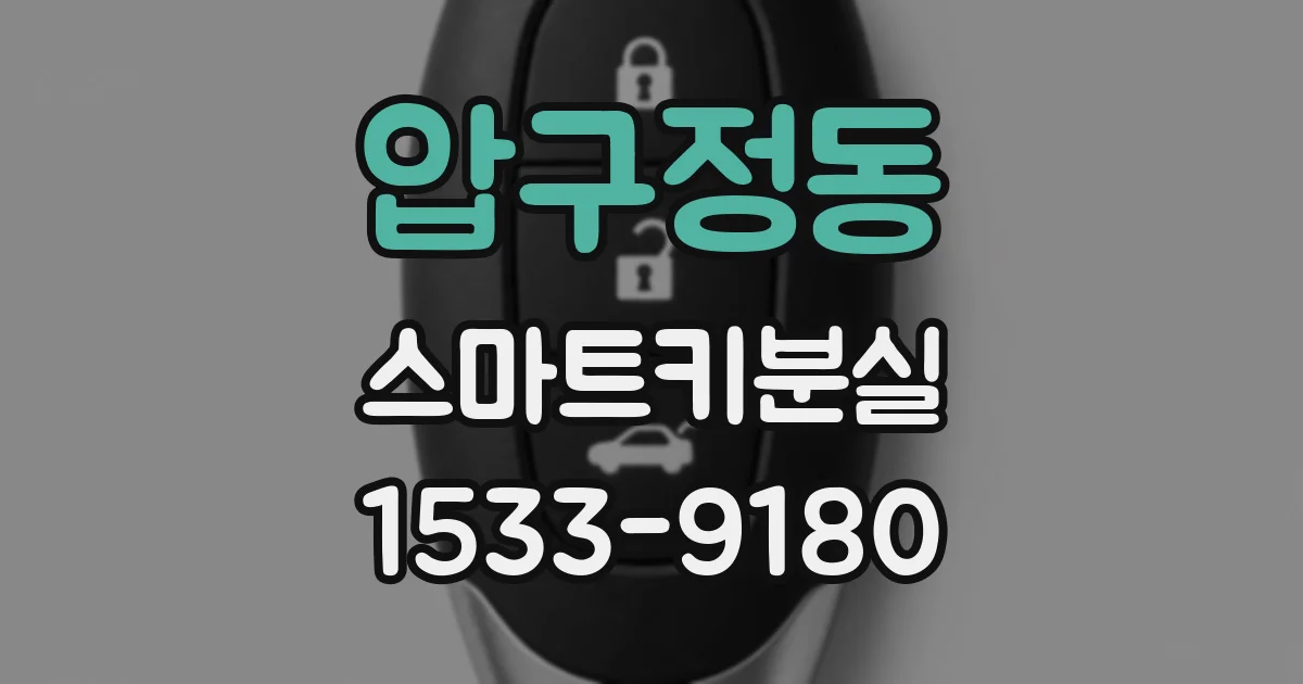 압구정동 스마트키분실
