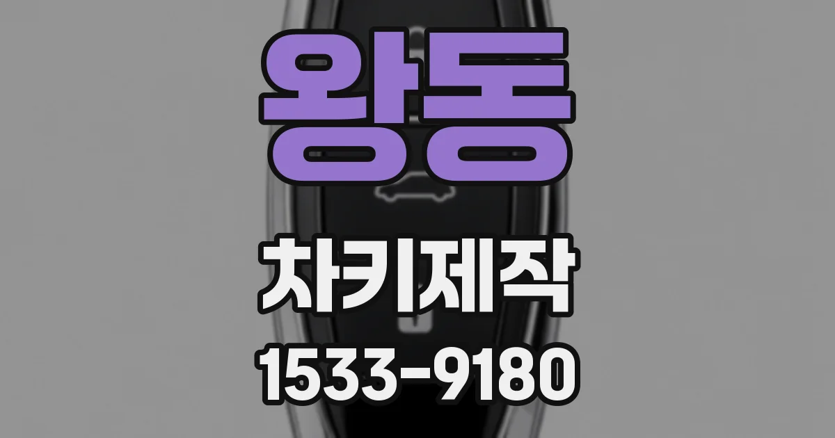 왕동 차키제작