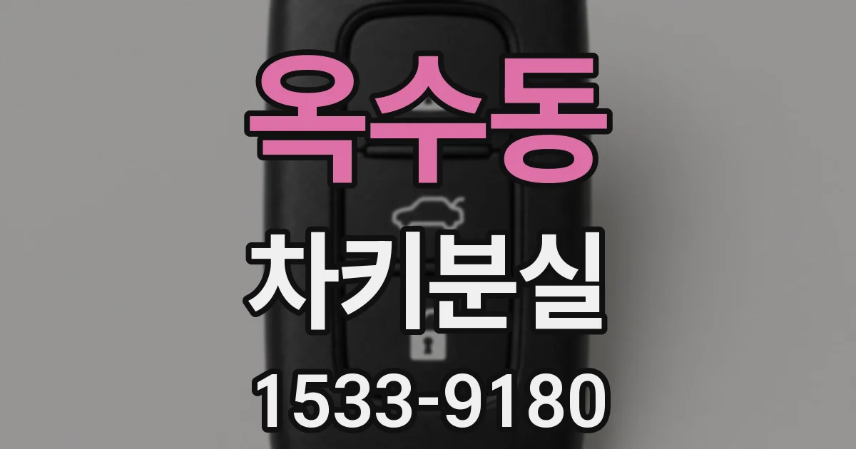 옥수동 차키분실