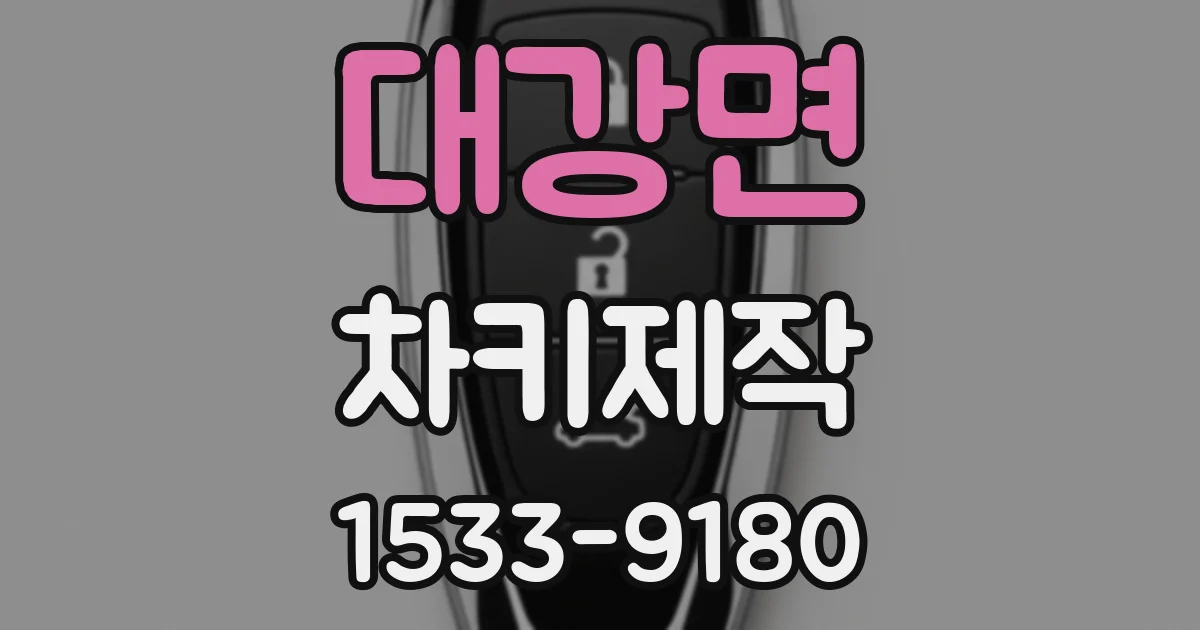 대강면 차키제작