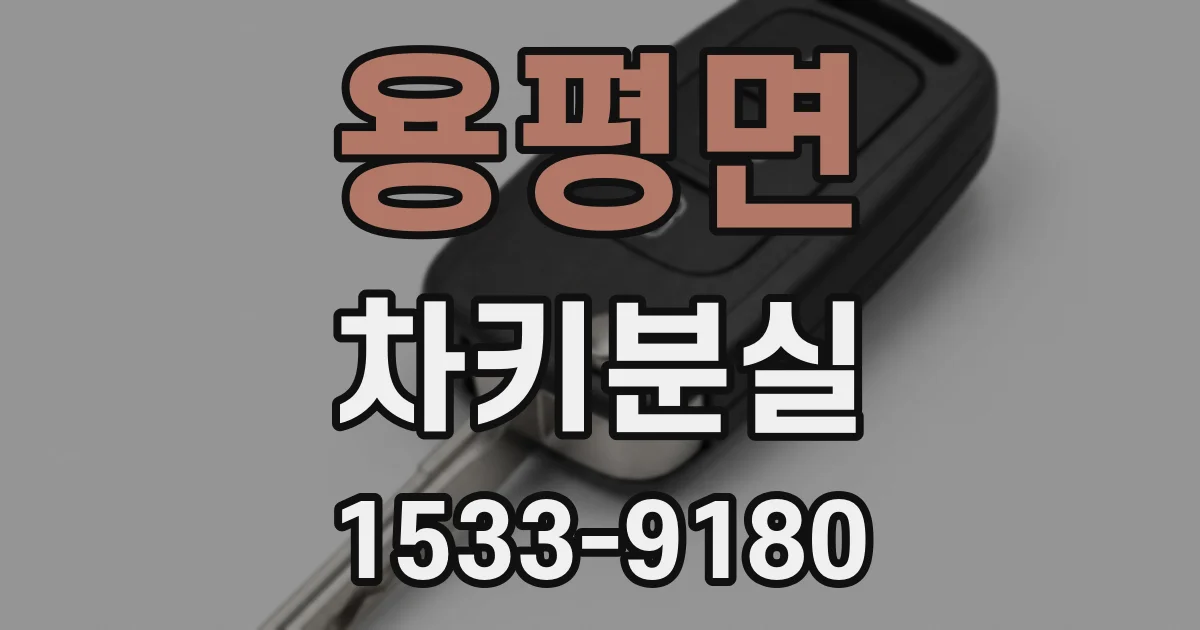 용평면 차키분실
