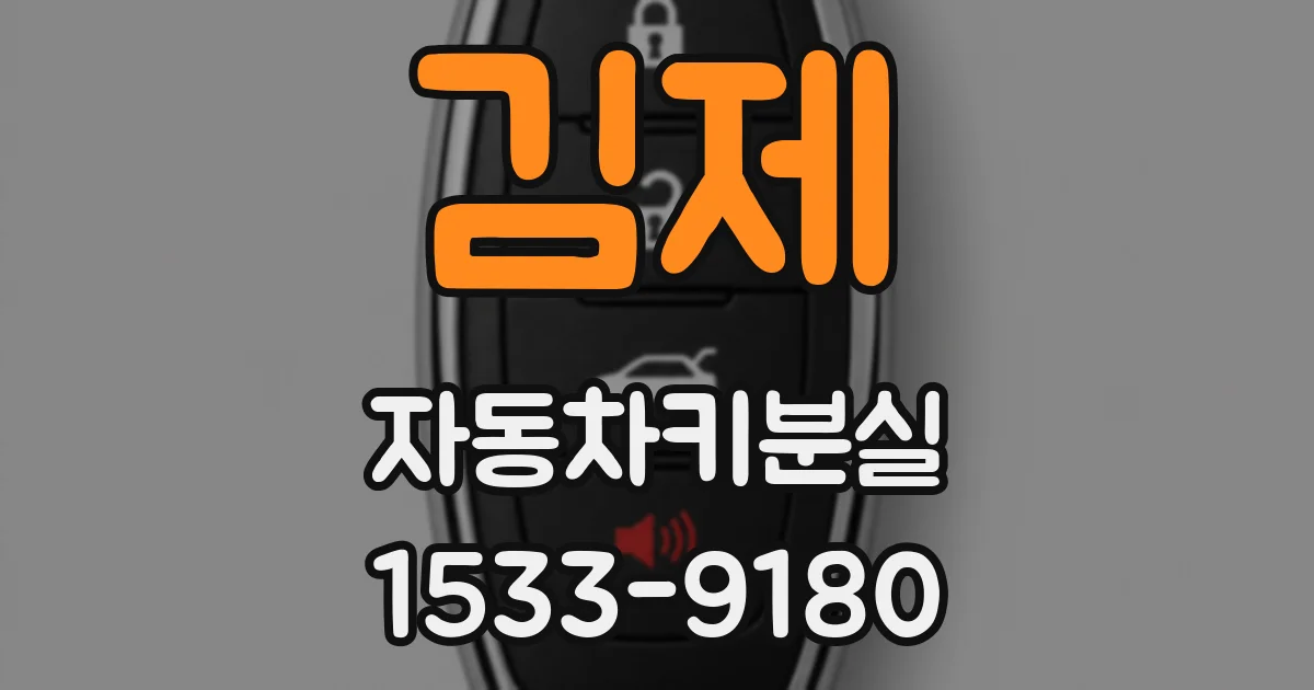 김제 자동차키분실