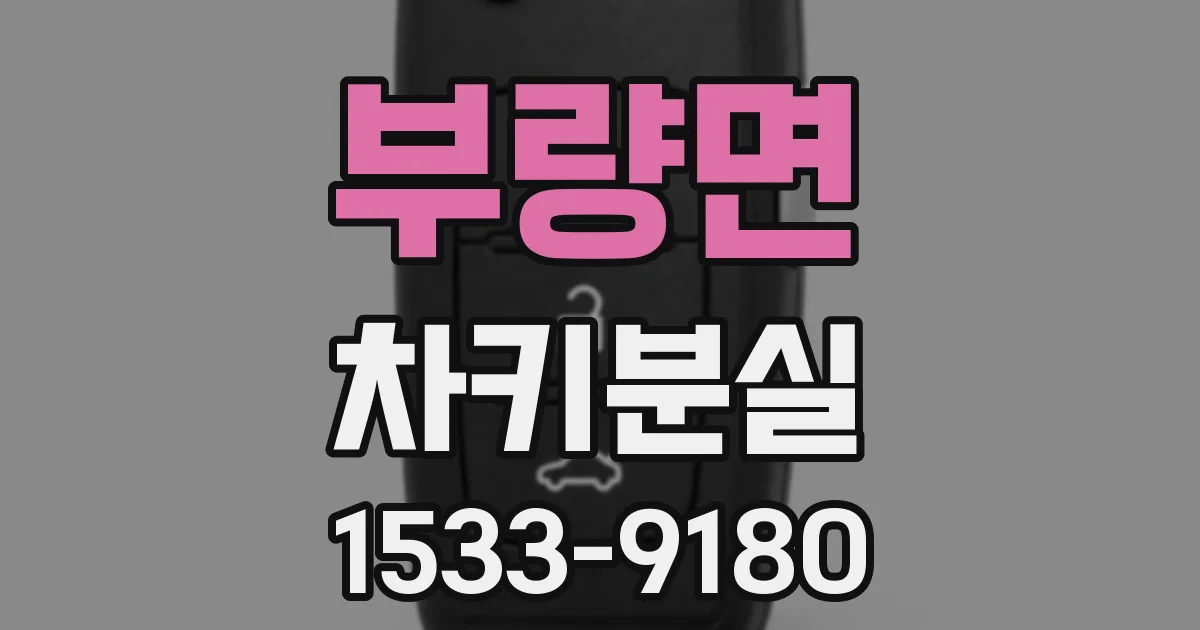 부량면 차키분실