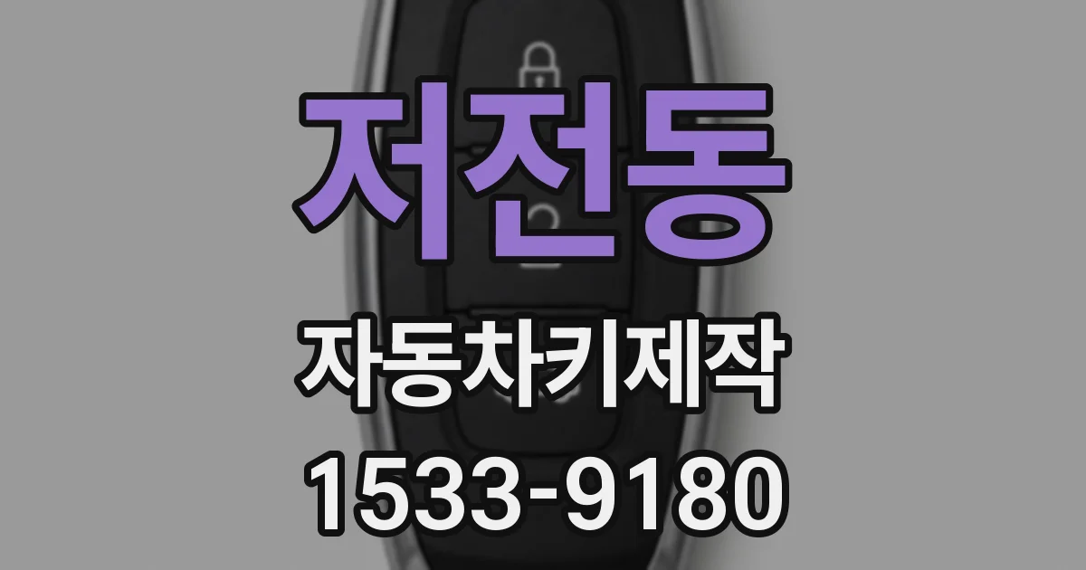 저전동 자동차키제작