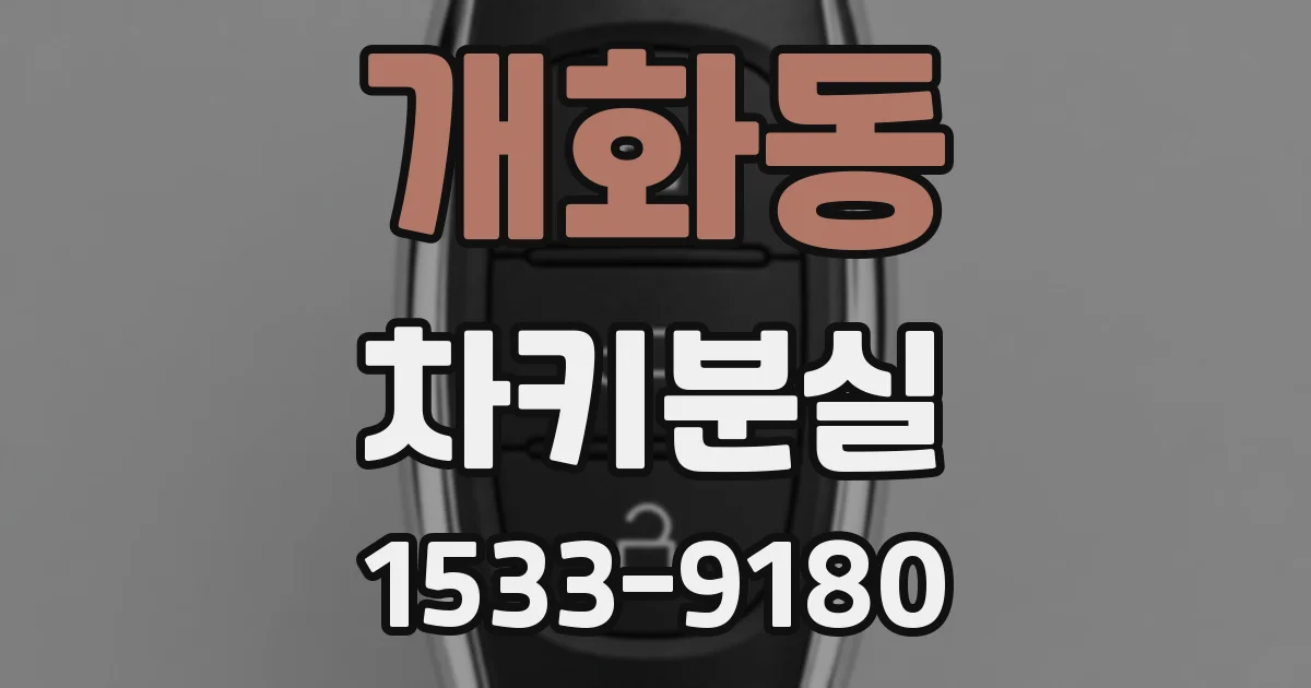 개화동 차키분실