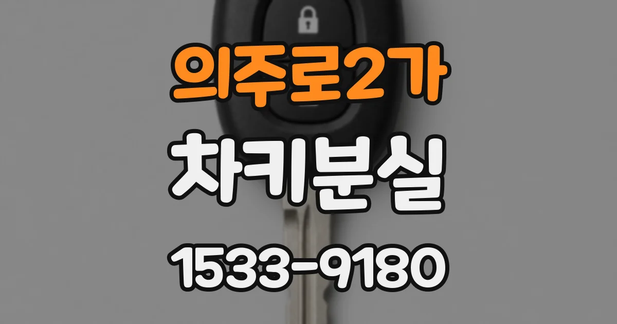 의주로2가 차키분실