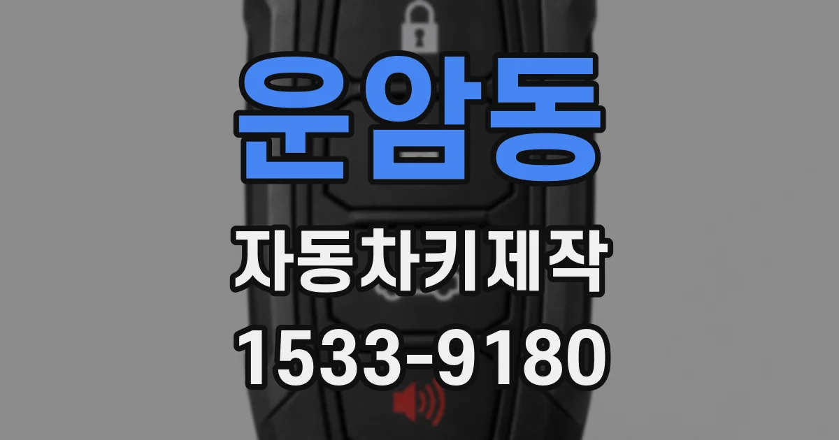 운암동 자동차키제작