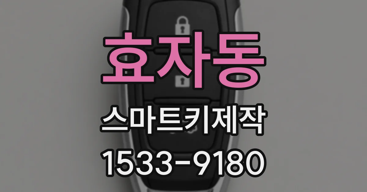 효자동 스마트키제작