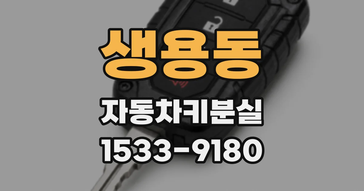 생용동 자동차키분실