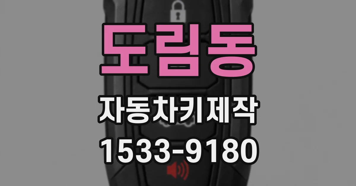 도림동 자동차키제작