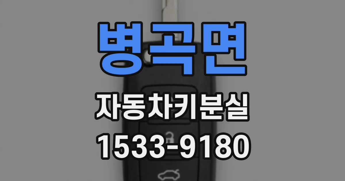 병곡면 자동차키분실
