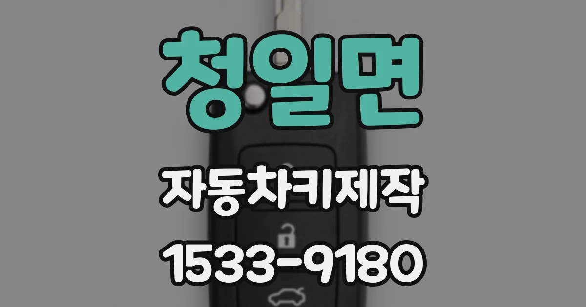 청일면 자동차키제작