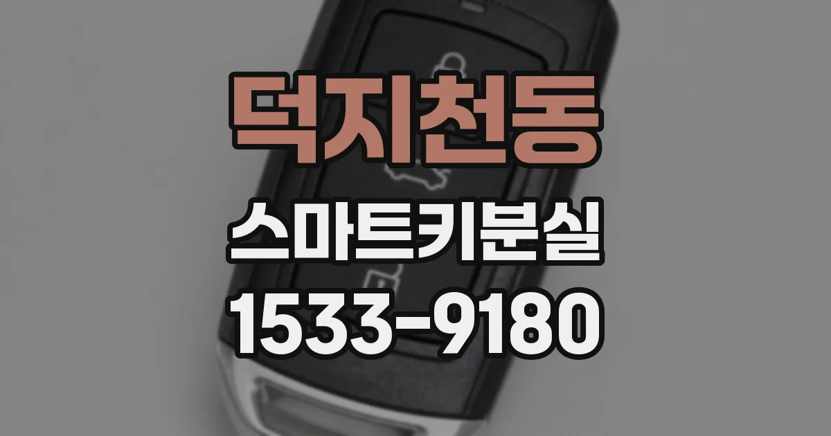덕지천동 스마트키분실