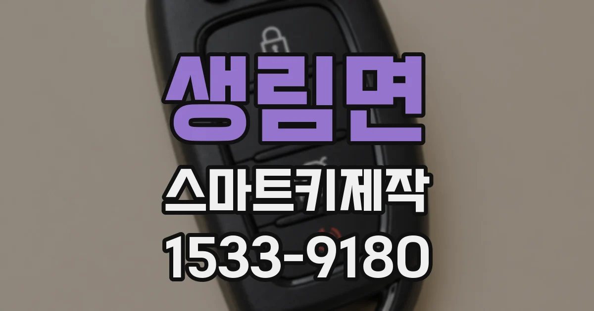 생림면 스마트키제작