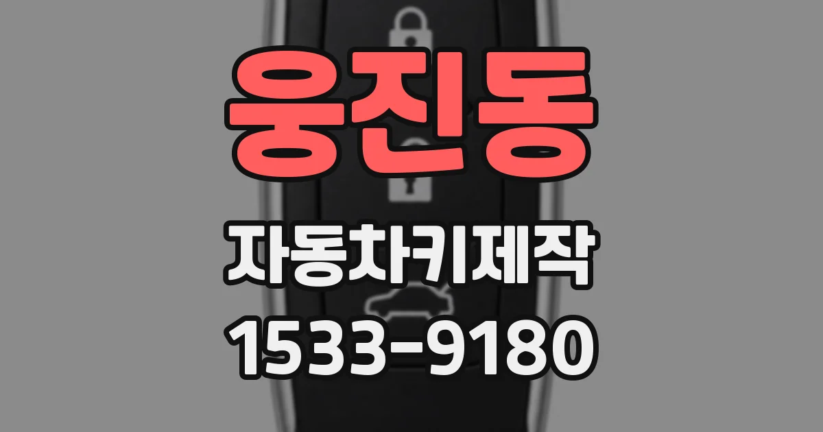 웅진동 자동차키제작