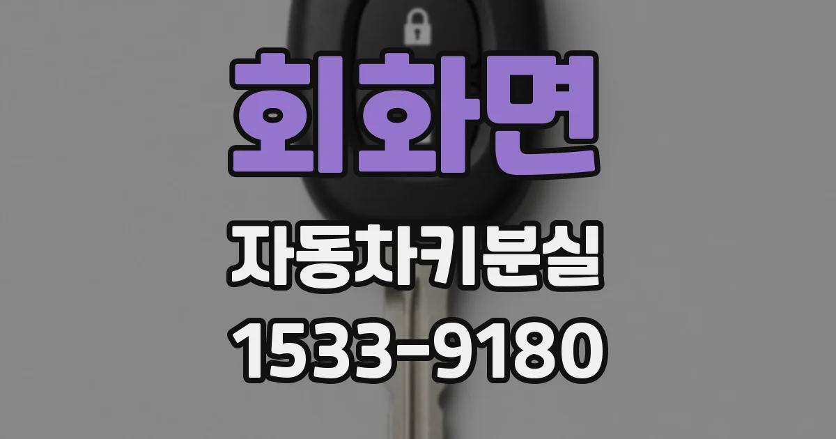 회화면 자동차키분실