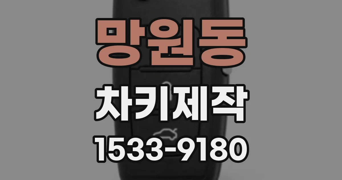 망원동 차키제작