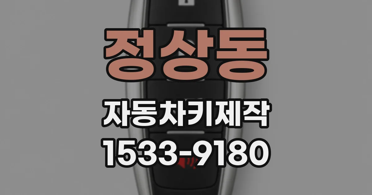정상동 자동차키제작