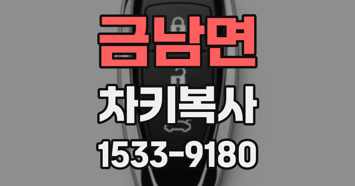 금남면 차키복사