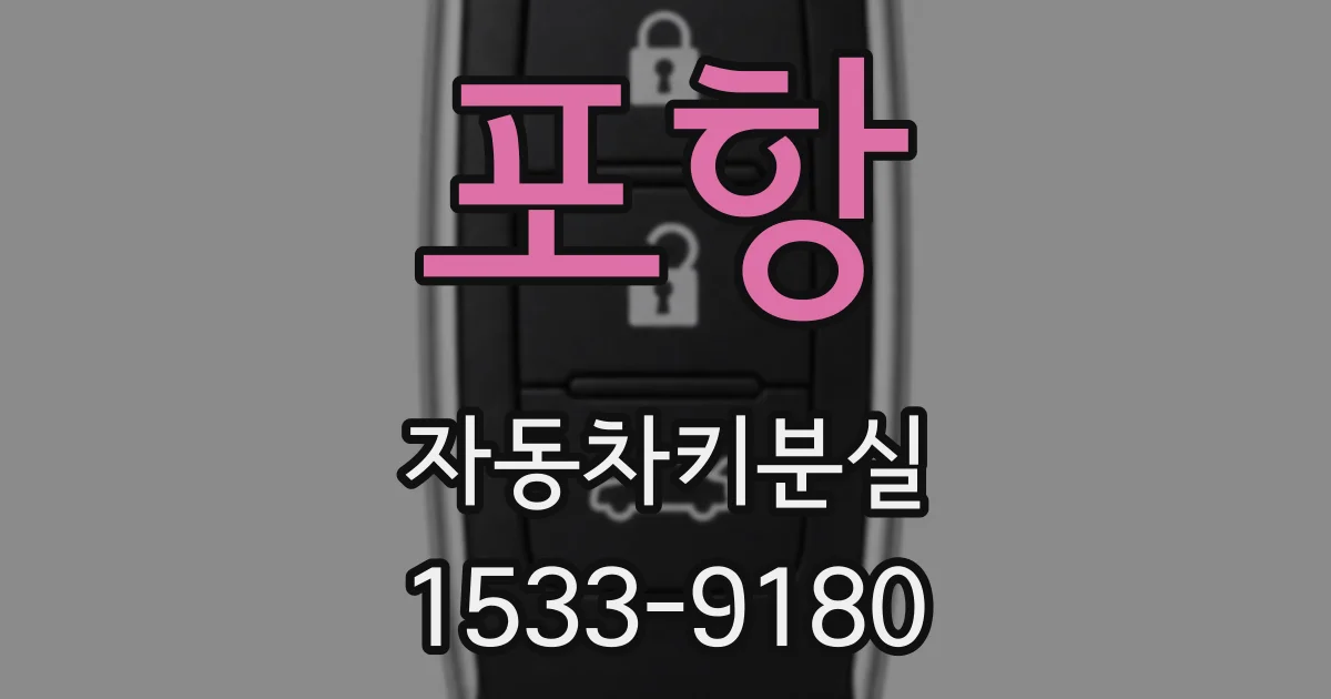 포항 자동차키분실