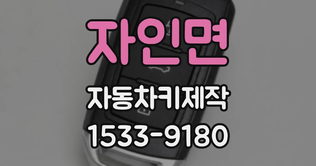 자인면 자동차키제작